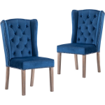 Vidaxl Eetkamerstoelen 2 St Fluweel - Blauw