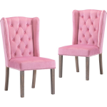 Vidaxl Eetkamerstoelen 2 St Fluweel - Roze