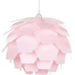 Beliani Segre S Hanglamp Synthetisch Materiaal 40 X 40 Cm - Rosa