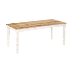 Vidaxl Eettafel 180x90x76 Cm Massief Mangohout - Marrón