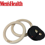 Men's Health Houten Crossfit Ringen - Inclusief Straps - Bruin