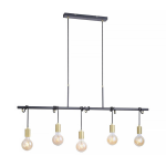 Lamponline Hanglamp Tamara 5 Lichts L 120 Cm - Zwart