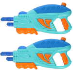 2x Waterpistolen/waterpistool Van 42 Cm Kinderspeelgoed - Waterspeelgoed Van Kunststof - 350 Ml - Blauw