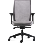 24Designs Work Synchro-4 Ergonomische Bureaustoel En1335 - Grijze Stof/mesh - Onderstel - Grijs