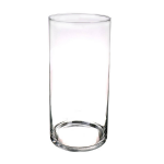 Glazen Cilinder Bloemenvazen 40 X 19 Cm - Transparant - Vazen/vaas - Boeketvazen