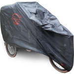 CUHOC Bakfiets Hoes (Met Huif) - L - 220x95x110 - Stofvrij / Ademend / Waterafstotend - Red Label Met Slotgaten - Zwart