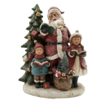 Clayre & Eef Decoratie Kerstman 19*9*24 Cm Meerkleurig 6pr2740