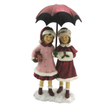 Clayre & Eef Decoratie Kinderen Met Paraplu 11*6*16 Cm Meerkleurig 6pr2785