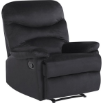 Beliani Eslov Fauteuil Fluweel 90 X 85 Cm - Zwart