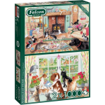 Jumbo Falcon Legpuzzels Dieren 68 X 49 Cm Karton 1000 Stukjes 2-delig