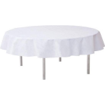 Santex Rond Tafelkleed/tafellaken 240 Cm Stof - Ronde Tafelkleden Opaque White -te Tafeldecoraties - Thema - Wit