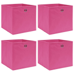 Vidaxl Opbergboxen 4 St 32x32x32 Cm Stof - Roze