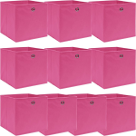 Vidaxl Opbergboxen 10 St 32x32x32 Cm Stof - Rosa