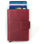 Figuretta Leren Cardprotector Rfid Compact Creditcardhouder - Rood