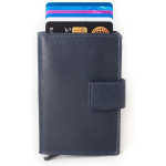 Figuretta Leren Cardprotector Rfid Compact Creditcardhouder - Blauw