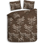 Heckett & Lane Flanel Dekbedovertrek Charlotte - Chocolate - Lits-jumeaux 240x200/220 Cm - Bruin