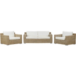 Beliani Ardea Loungeset Rotan 90 X 194 Cm - Beige