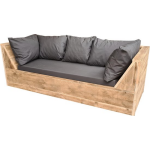 Wood4you Loungebank Phoenix- Steigerhout - 190lx70hx80d Cm - Bruin