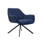 Bronx71 Moderne Fauteuil Emily Ribstof - Blauw