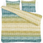 Voordeeldrogisterij Iseng Stripe Dekbedovertrek - 1-persoons (140x200/220 Cm + 1 Sloop) - Flanel - Green - Groen