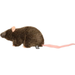 Pluchee Rat Knuffel 22 Cm - Knaagdieren Knuffels - Speelgoed Voor Kinderen - Bruin