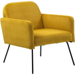 Beliani Narken Fauteuil Fluweel 76 X 72 Cm - Amarillo