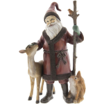 Clayre & Eef Decoratie Kerstman 18*13*30 Cm Meerkleurig Kunststof Kerstman 6pr2406 - Geel