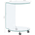 Vidaxl Salontafel 45x40x58 Cm Gehard Glas