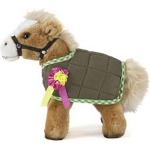 Living Nature Knuffel Paard Met Dekje - Bruin