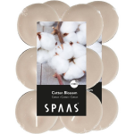 Spaas 24x Maxi Geurtheelichtjes Cotton Blossom 10 Branduren - Geurkaarsen Katoen/bloesem Geur - Grote Waxinelichtjes - Rood
