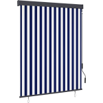 Vidaxl Rolgordijn Voor Buiten 140x250 Cm En Wit - Blauw