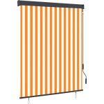 Vidaxl Rolgordijn Voor Buiten 140x250 Cm Wit En - Oranje