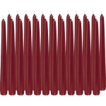 Trend Candles 24x Bordeauxrode Dinerkaarsen 25 Cm 8 Branduren - Geurloze Kaarsen - Tafelkaarsen/kandelaarkaarsen - Rood