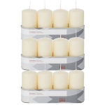 Trend Candles 12x Cremete Cilinderkaarsen/stompkaarsen 5 X 10 Cm 18 Branduren - Geurloze Kaarsen - Woondecoraties - Wit