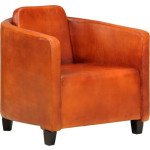 Vidaxl Fauteuil Echt Leer Tan - Bruin