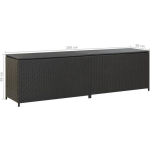 Vidaxl Tuinbox 200x50x60 Cm Poly Rattan - Zwart