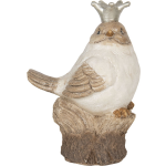 Clayre & Eef Decoratie Vogel 14*9*19 Cm Kunststof Vogel - Wit