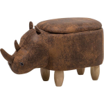 Beliani Rhino Hocker Kunstleer 32 X 60 Cm - Marrón