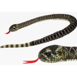 Pluche Gestreepte Ratelslang Knuffel 150 Cm - Slangen Reptielen Knuffels - Speelgoed Voor Kinderen - Groen