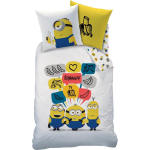 Minions Banana - Dekbedovertrek - Eenpersoons - 140 X 200 Cm - - Wit