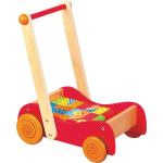 Lelin Toys Duw-/loopwagen Walkie Junior Hout 2-delig - Rood