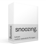 Snoozing Katoen Molton Waterdicht Pu Topper Hoeslaken - 100% Katoen - 1-persoons (100x200 Cm) - - Wit