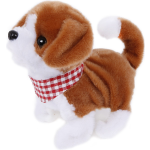 Take Me Home Loophond Pluche 17 Cm Junior Wit/ - Bruin