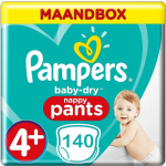 Pampers Baby Dry Pants Maat 4+ - 140 Luierbroekjes Maandbox