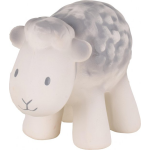 Tikiri : Mijn Eerste Boerderijdiertje / Schaap 9cm, In Natuurlijk Rubber, Met Belletje, Met Hangkaart, 0+