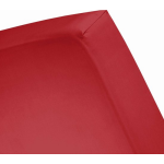 Cinderella Jersey Hoeslaken - 100% Gebreide Jersey Katoen - 1-persoons (70x200 Cm) - Red - Rood
