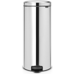 Brabantia Newicon Pedaalemmer 30 Liter Met Kunststof Binnenemmer - Brilliant Steel - Silver