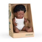 Miniland - Muñeca Bebé Africano Niño Con Síndrome De Down