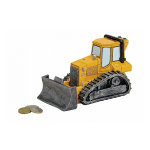 Bulldozer Spaarpot 17 Cm - Geel