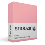 Snoozing - Hoeslaken - Extra Hoog - Jersey - 180x200 - - Roze
